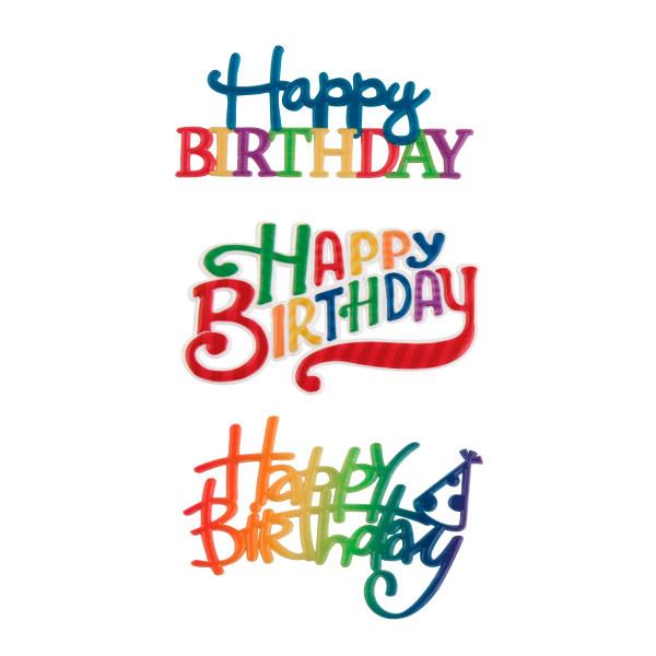 Pattern Happy Birthday Script Assortment - Pack of 24 600