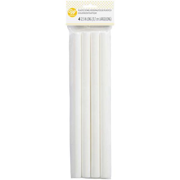 Plastic Dowel Rods - Pkg of 4 by Wilton 600