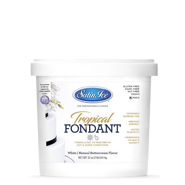 Satin Ice Tropical White Buttercream Flavored Fondant - 2 lbs 600