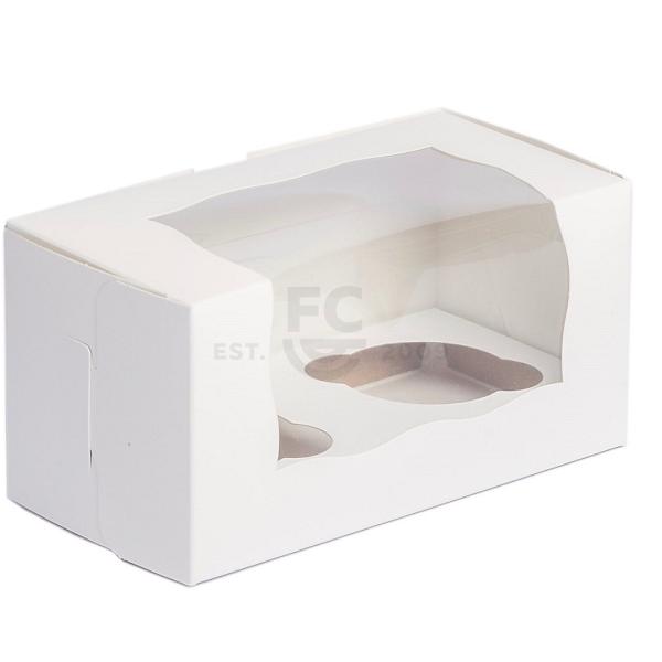 8x4x4 White Cupcake Box With Window 600