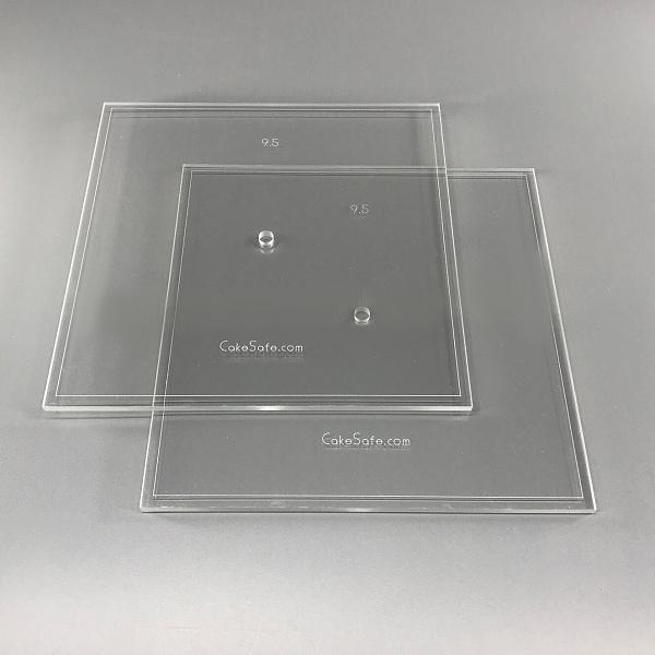 10" Square 0.5" Acrylic Cake Disk by CakeSafe - Single Disk 600