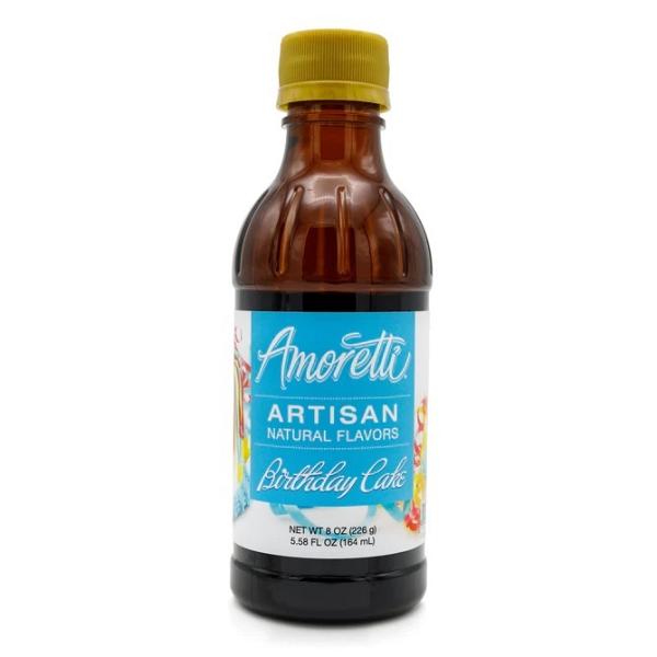 Birthday Cake Artisan Natural Flavor by Amoretti - 8 oz 600