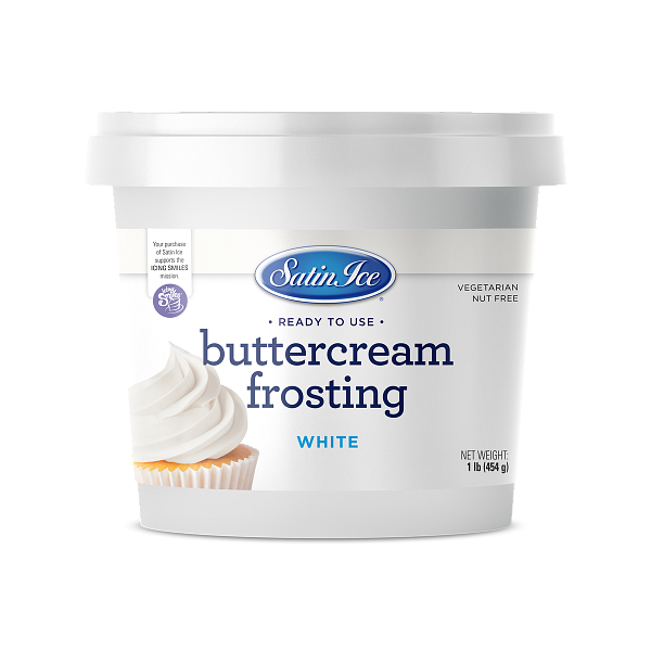 Ready to Use (RTU) Buttercream by Satin Ice - 1 lb (454g) 600