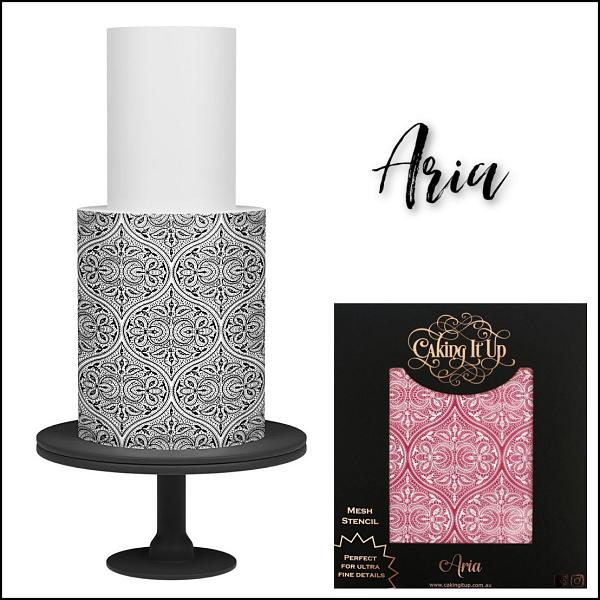Aria Mesh Cake Stencil by Caking It Up 600