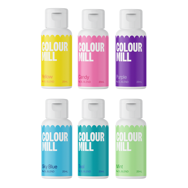 Pool Party 6 Pack Colour Mill Oil Based Colouring - 20 mL Each 600