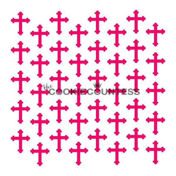 Crosses Cookie Stencil - The Cookie Countess 600