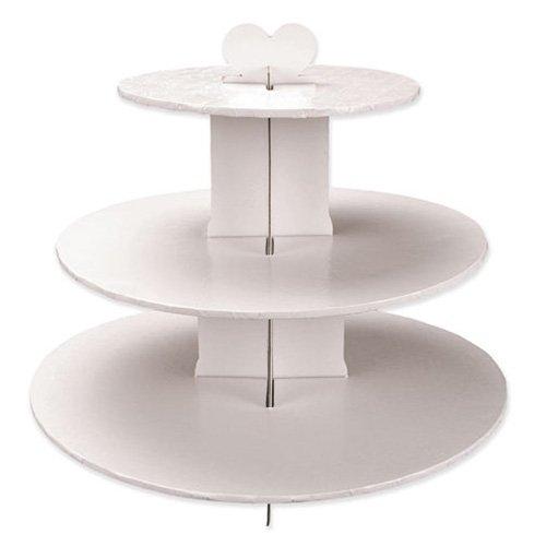 3 Tier White Cupcake Stand by Enjay 600
