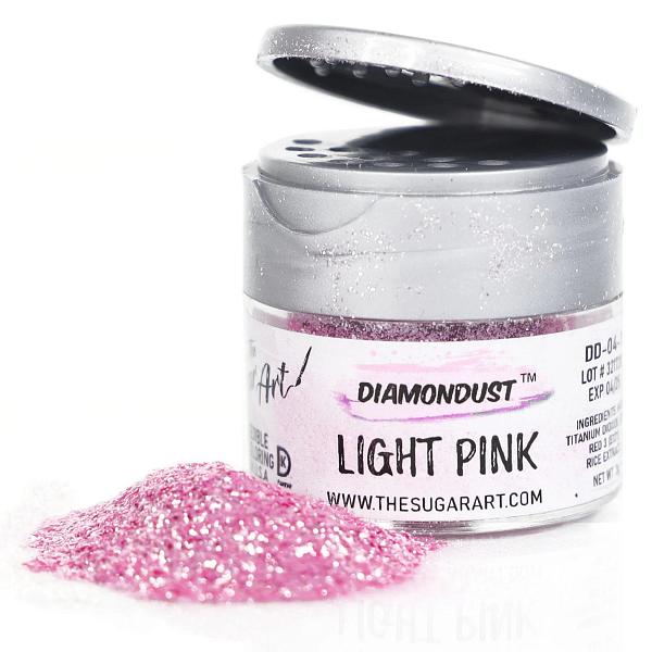 Light Pink Diamond Dust Edible Glitter - by The Sugar Art 600