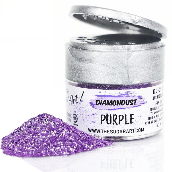 Purple Diamond Dust Edible Glitter - by The Sugar Art 600