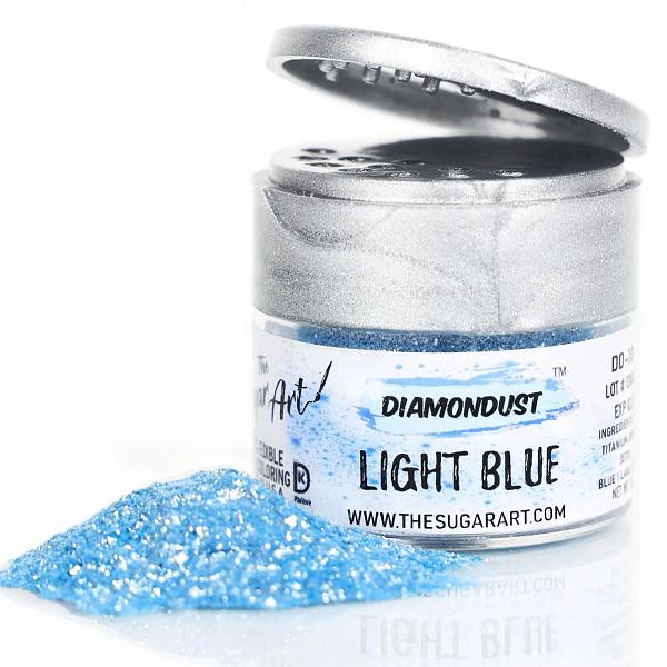 Light Blue Diamond Dust Edible Glitter - by The Sugar Art 600