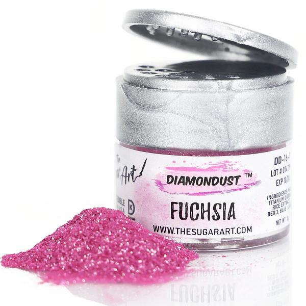 Fuchsia Diamond Dust Edible Glitter - by The Sugar Art 600