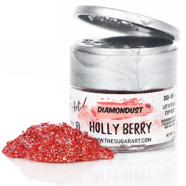Holly Berry Diamond Dust Edible Glitter - by The Sugar Art 600