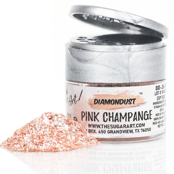 Pink Champagne Diamond Dust Edible Glitter - by The Sugar Art 600