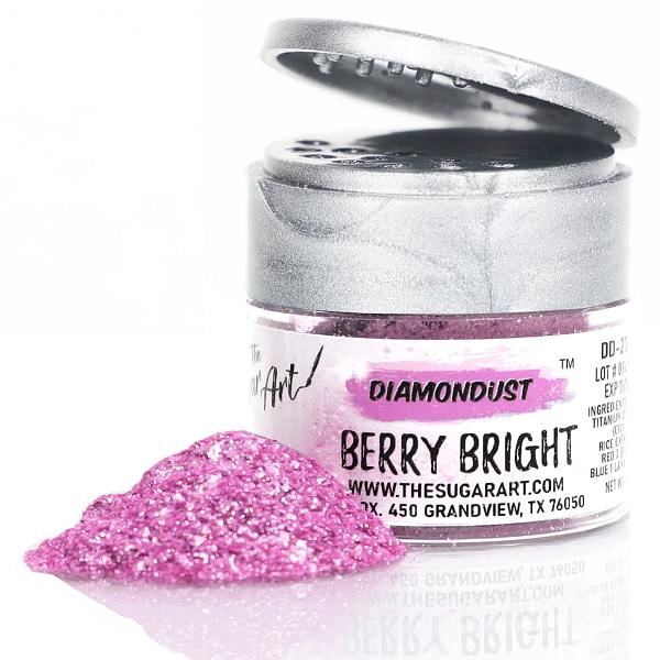 Berry Bright Diamond Dust Edible Glitter - by The Sugar Art 600