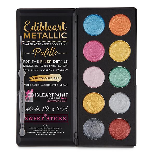 Color Edibleart Metallic Paint Palette by Sweet Sticks 600
