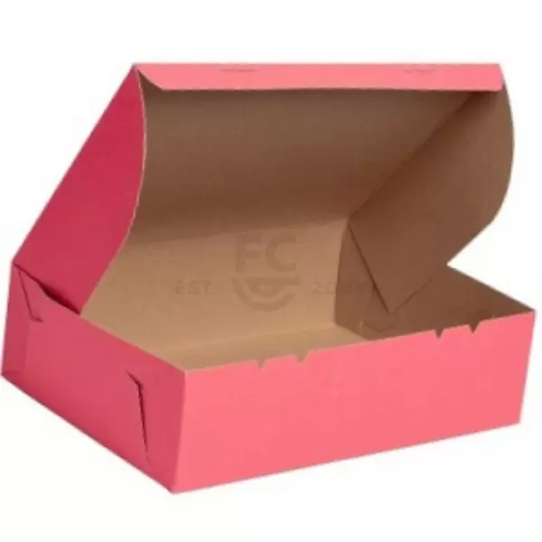 14X10X4 Strawberry (1/4 Sheet) Cake Box 600