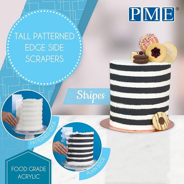 Stripes Tall Patterned Edge Side Scraper by PME 600