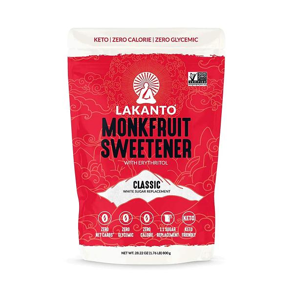 Lakanto White Sugar Free Monk Fruit Sweetener - 800g 600