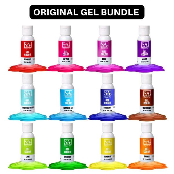 Collection Kit by The Sugar Art - Pack of 12 1 oz Gel Colors 600