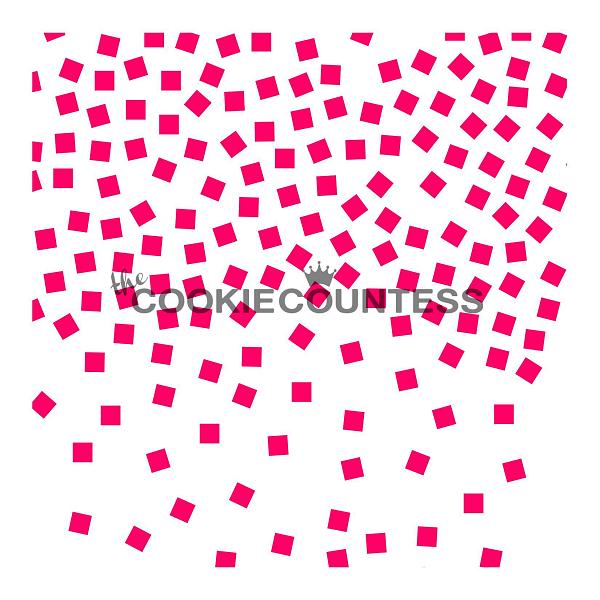 Confetti Cookie Stencil - the Cookie Countess 600