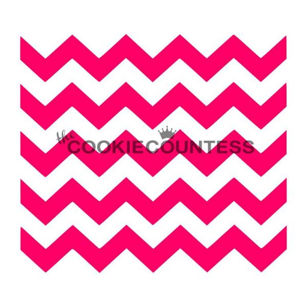 Chevron Cookie Stencil - the Cookie Countess 600