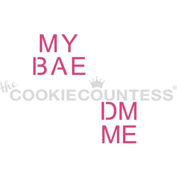 Modern Conversation Hearts 3 Piece Set Cookie Stencil by the Coo 600
