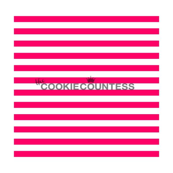Narrow Stripe Cookie Stencil - the Cookie Countess 600