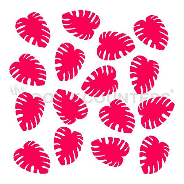 Palm Leaves Cookie Stencil - The Cookie Countess 600