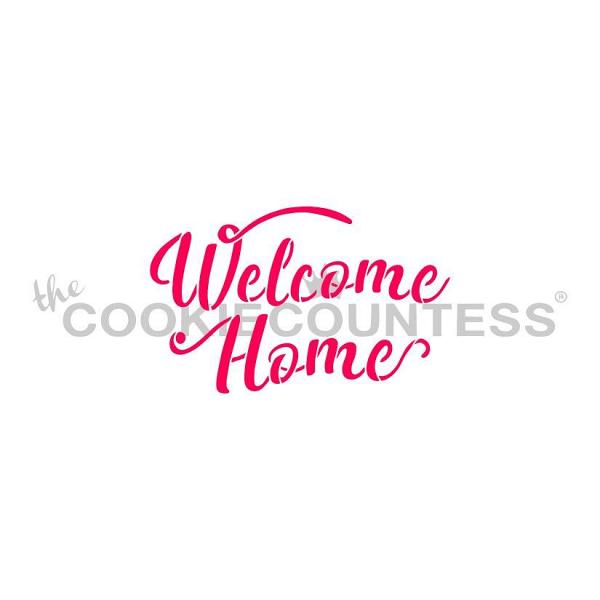 Welcome Home Cookie Stencil by the Cookie Countess 600