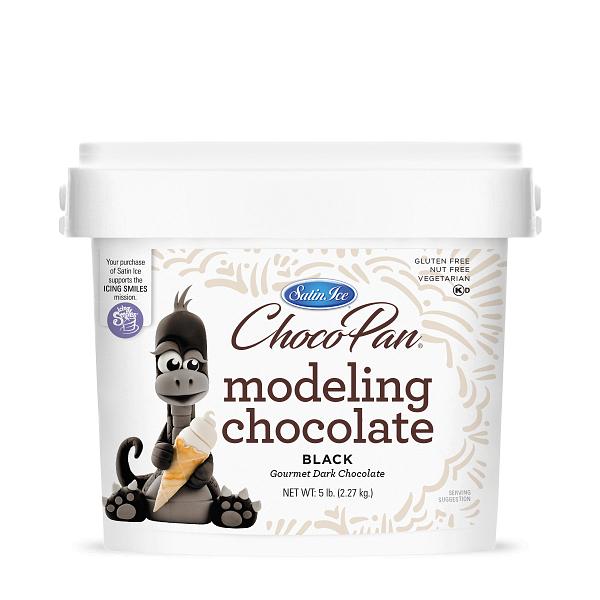 SHORT DATE Choco-Pan by Satin Ice Black Modeling Chocolate - 2.27kg (5 lb) 600