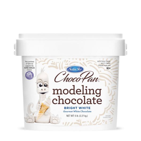 Choco-Pan Bright White Modeling Chocolate - 2.27 kg (5 lbs) 600