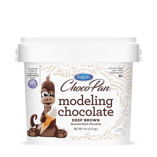 Choco-Pan by Satin Ice Deep Brown Modeling Chocolate - 2.27kg (5 lb) 600