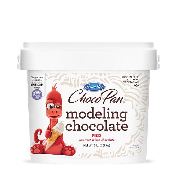 Choco-Pan by Satin Ice Red Modeling Chocolate - 2.27 kg (5 lb) 600