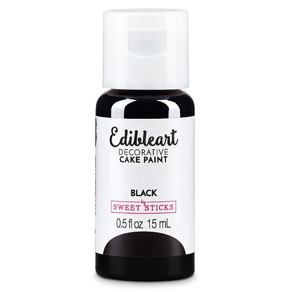 Black 15mL - Edibleart Paint by Sweet Sticks 600
