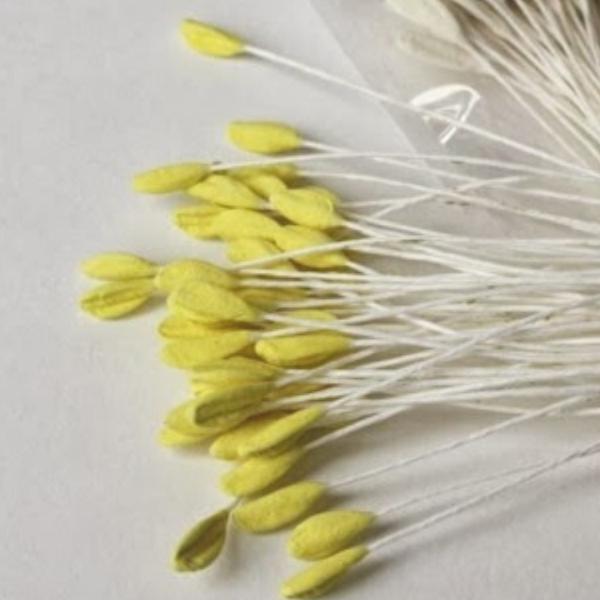 Artificial Flower Stamens - Pale Yellow Lily Extra Long 600