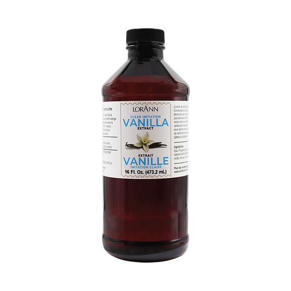 Clear (Artificial) Vanilla Extract - 16 oz - Lorann 600