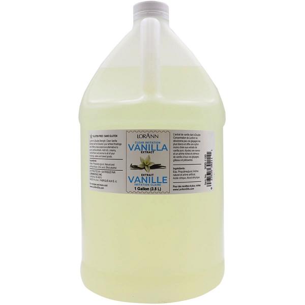 Clear (Artificial) Vanilla Extract - 1 Gallon - Lorann 600