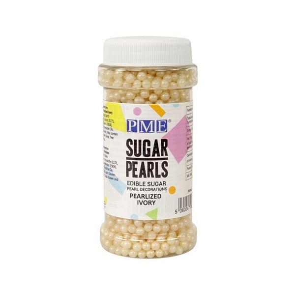 Ivory Pearlized Sugar Pearls 100g 4 mm 600