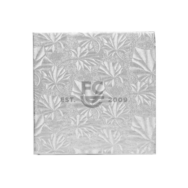 Silver Embossed 1/4" Square 6" 600