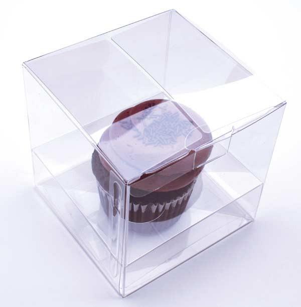 4 Inch by 4 Inch Clear Cupcake Box - Includes Cupcake Insert 600