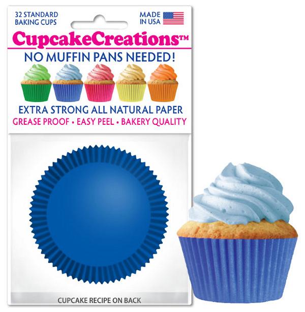 Blue Cupcake Liners - pkg of 32 600