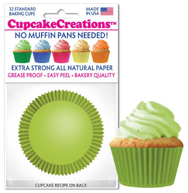 Lime Green Cupcake Liners - pkg of 32 600