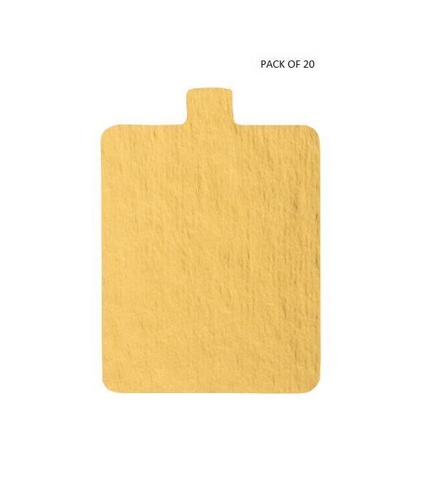 Gold 0.045" Rectangle Thin Tab Board - 4" x 2 3/4" PACK OF 20 600