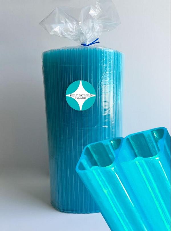 Poly-Dowel Cake Supports Square Blue bag of 250 600