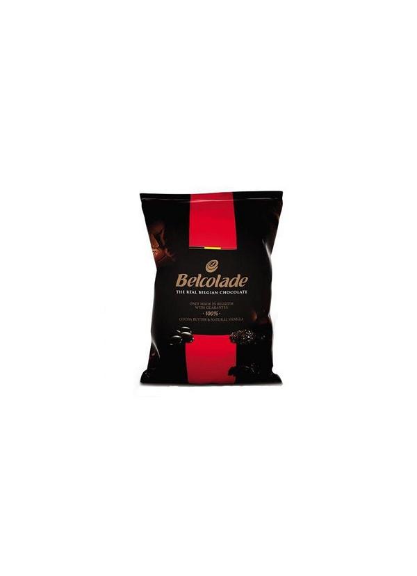Belcolade 56% Semi-Sweet Dark Chocolate Drops - 5kg 600