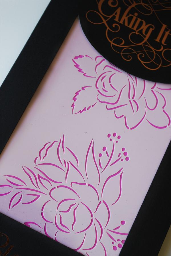 Bloom 2 Cake Stencil by Caking It Up 600