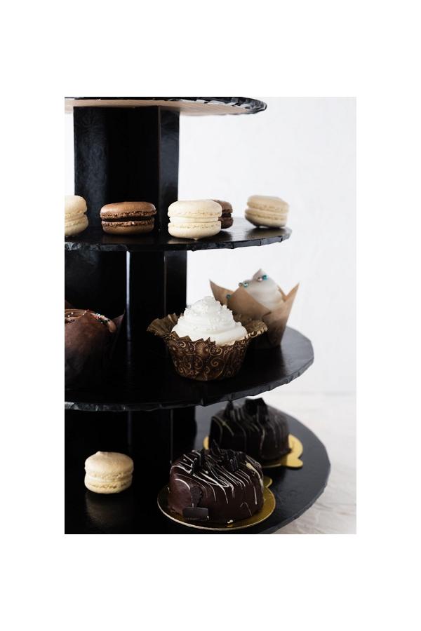 3 Tier Black Cupcake Stand by Enjay 600
