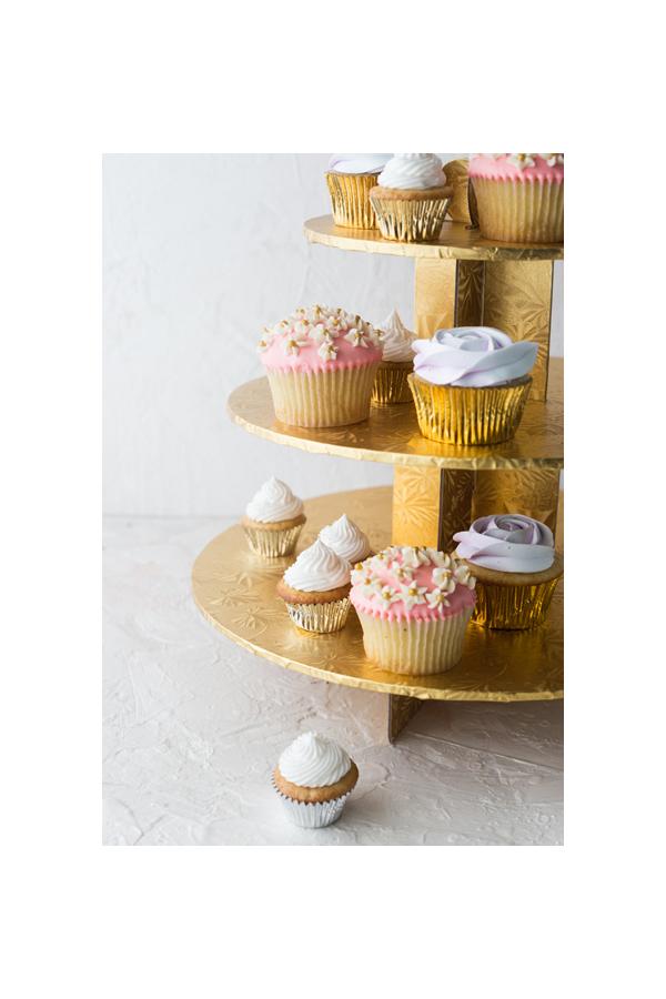 3 Tier Gold Cupcake Stand by Enjay 600