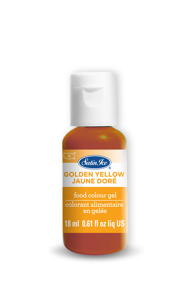 Golden Yellow Food Colour Gel 0.61 oz by Satin Ice 600