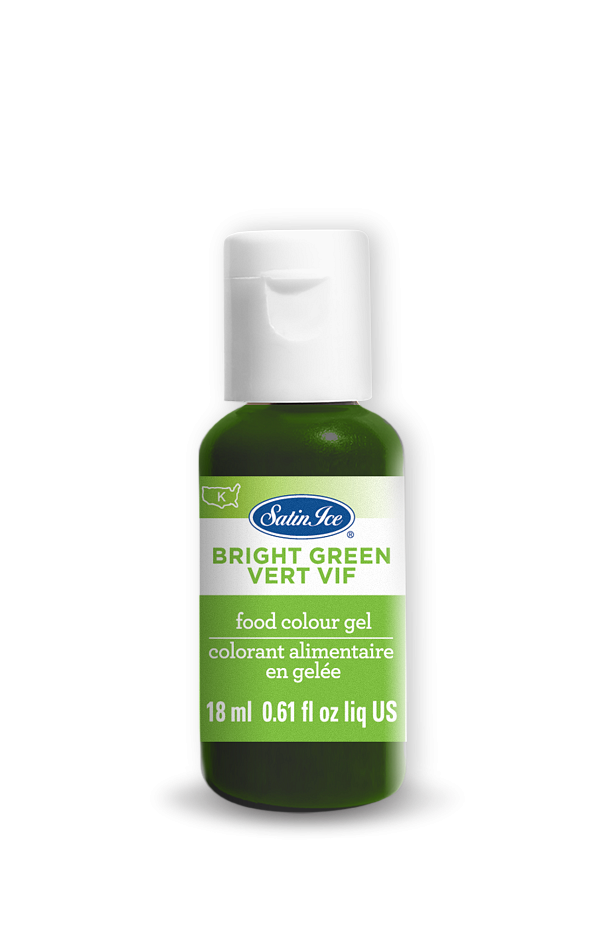 Bright Green Food Colour Gel 0.6 oz by Satin Ice 600